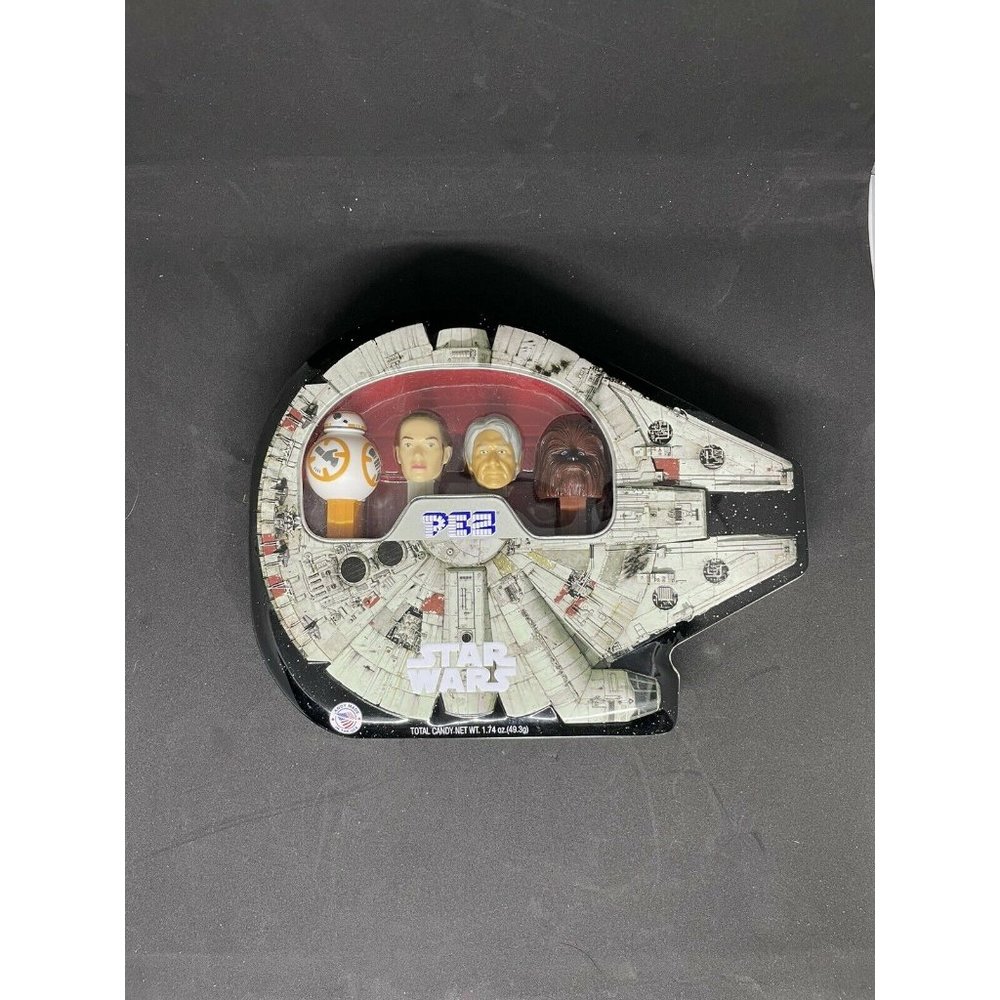 Pez Dispenser 4pc Set Star Wars in Millenium Falcon Tin NEW Collectors Tin